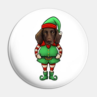 German Shorthaired Pointer Christmas Elf Pin