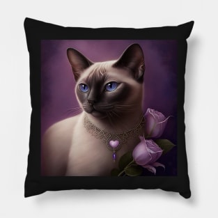 Siamese Purple Goddess Pillow