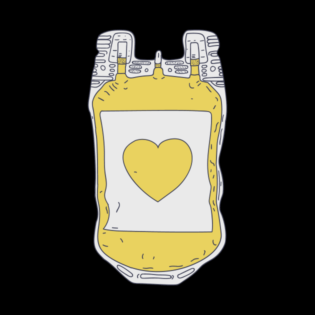 Plasma Donor - Yellow Heart - Plasma Chemist by DeWinnes