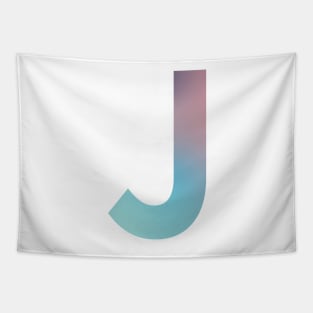 Gradient Letter J Initial Alphabet Tapestry