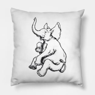 A Levity of Animal: Elephant in the Room Pillow