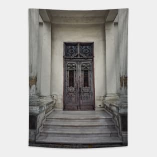 historical building entrance door Tapestry