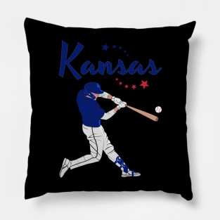 Kansas USA Baseball Pillow