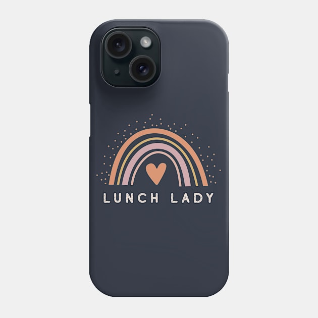 Lunch lady - Boho casual rainbow dark Design Phone Case by best-vibes-only