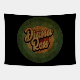 Circle Retro Vintage Diana Ross 80s Tapestry