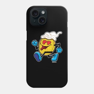 Strawberry and Whipped Cream Waffle Mascot strutting Phone Case