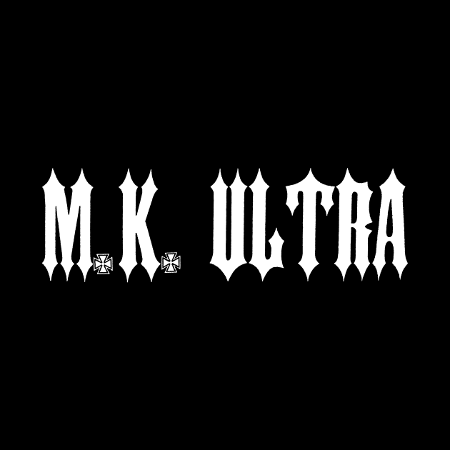 M.K. ULTRA Classic Logo WHITE - by MKULTRA