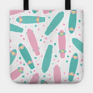 Skateboards Pastel Pattern Tote