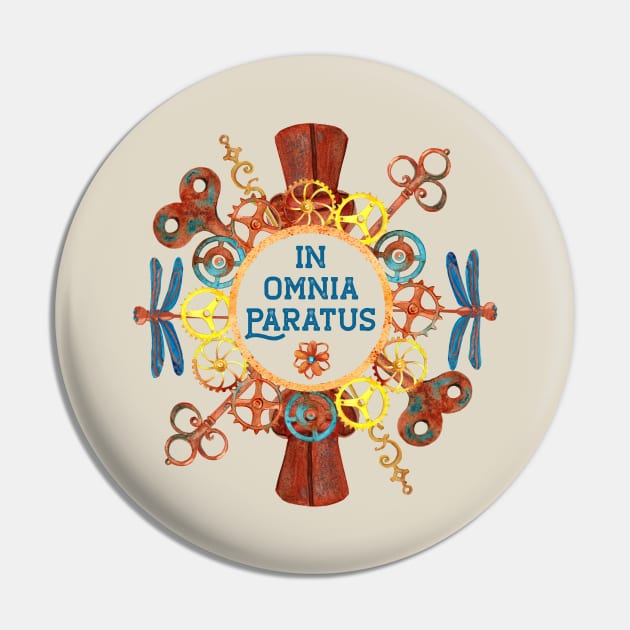 In Omnia Paratus - Steampunk Pin by Stars Hollow Mercantile