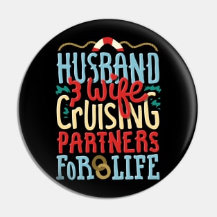 Boat Ship Cruising Partners For Life Husband And Wife Partner Gift Pin