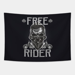 Free Rider cool Motorbike Skull Biker Gift Tapestry