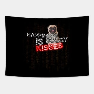 funny dog quotes | Happiness Is Doggy Kisses Tapestry