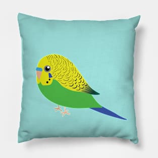 Cute illustration af a budgie Pillow