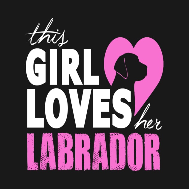 this girl loves her labrador t-shirt by key_ro