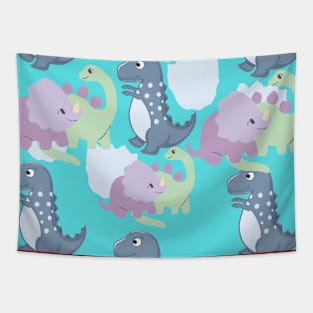 Kawaii Cute dino Pattern Tapestry