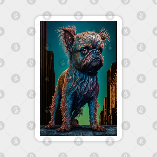 Brussels Griffon in the Big Apple 3 Magnet by Bee's Pickled Art