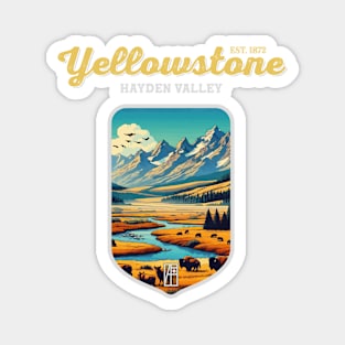 USA - NATIONAL PARK - YELLOWSTONE Hayden Valley - 3 Magnet