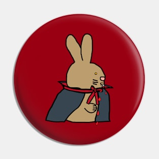 Halloween Horror Vampire Bunny Rabbit Pin