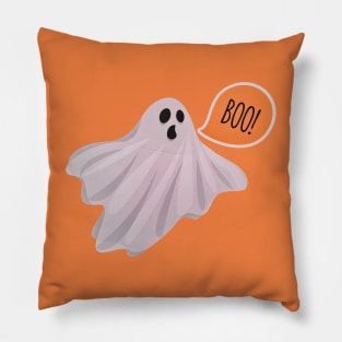 Cute Kawaii Halloween Boo Little Funny Ghost Pillow