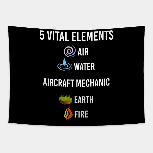 5 Elements Aircraft Mechanic Tapestry by blakelan128