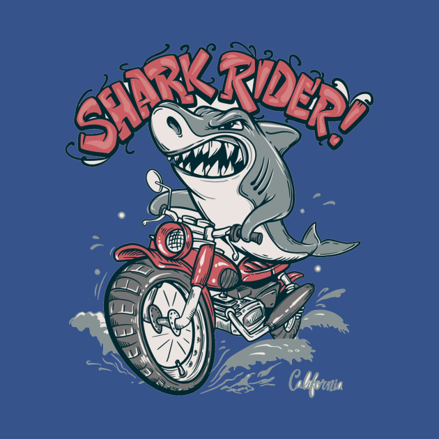 Disover Shark Rider - Fun - T-Shirt