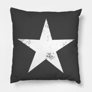 Distressed Star Vintage White Star Pillow