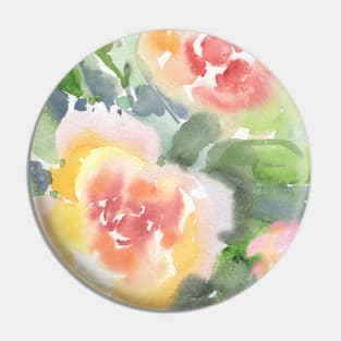 decorative, vintage, watercolor flowers Pin