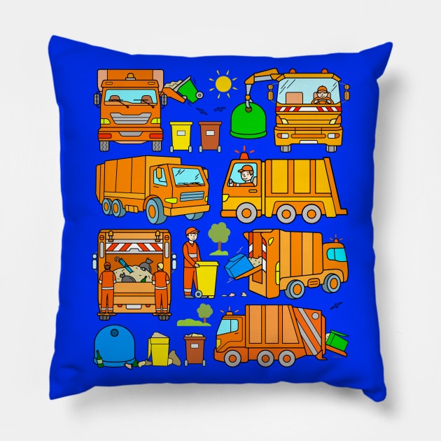 Trash Trucks Pillow by samshirts