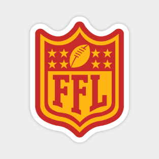 Fantasy Football Logo Kansas City Chiefs, Green Bay Packers, Pittsburg Steelers Colors Magnet