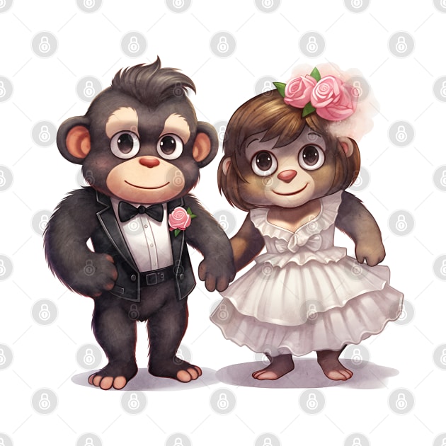 Gorilla Couple Gets Married by Chromatic Fusion Studio