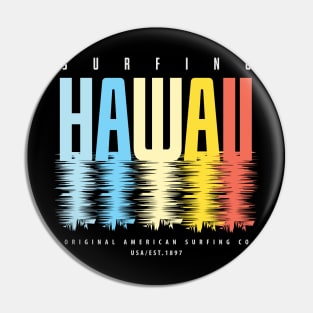 Surfing Hawaii Pin