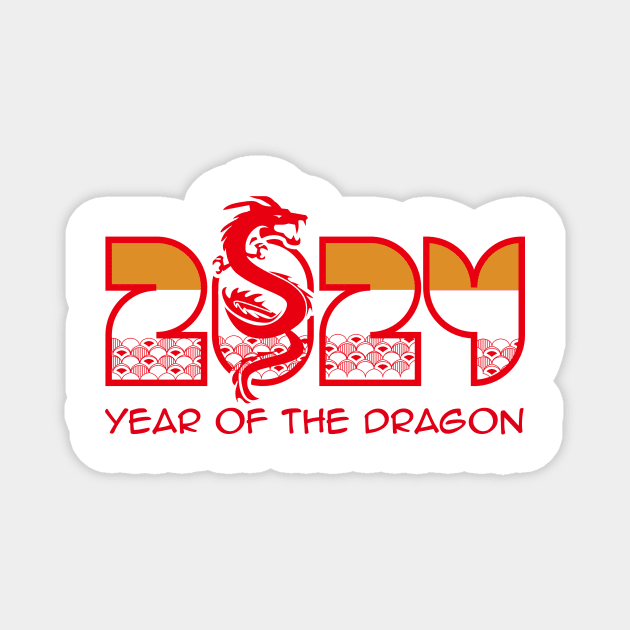 2024 Year of the Dragon, Hello 2024, New Years Eve Shirts, Chinese New Year 2024, Christmas Gifts 2023 Magnet by sarcasmandadulting