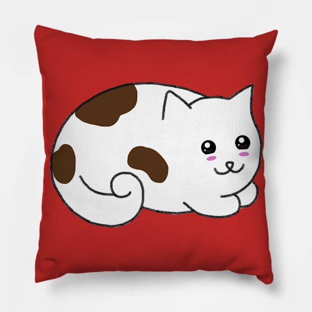 Cute Kitty Pillow by wanungara