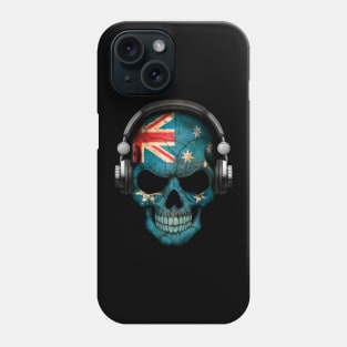 Dark Skull Deejay with Australian Flag Phone Case