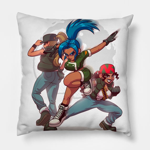 The Queen Of Fighters Pillow by BrunoMota