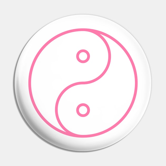 Yin Yang pink - Ancient Chinese philosophy symbol Pin by mrsupicku