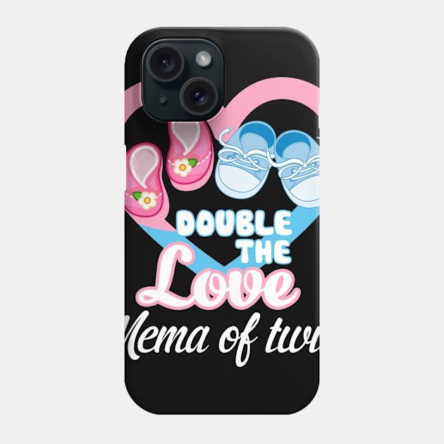 Double The Love Auntie Of Twins Shirt Twins Aunt Gifts Mema of twins Phone Case by JaroszkowskaAnnass