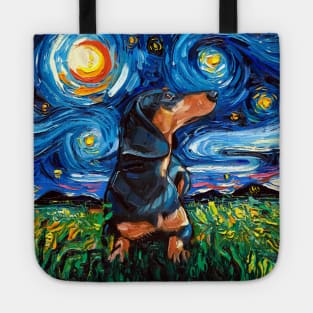 Black and Tan Shorthair Dachshund Night Tote