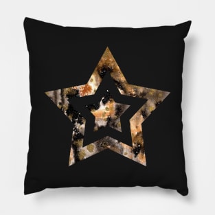 Metallic Earth Stars Pillow