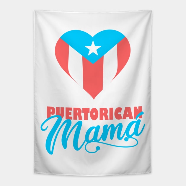 Puerto Rican Mama Boricua Flag Mom Gifts Tapestry by bydarling