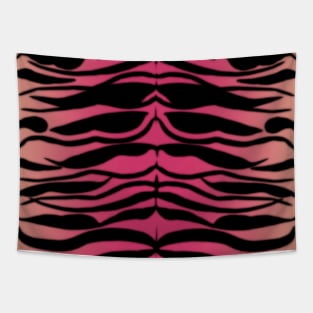 Tiger Skin Striped Pattern in Raspberry Pink Tapestry