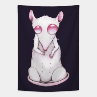 Albino rat pencil drawing Tapestry