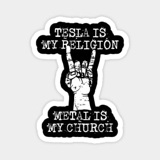 tesla is my religion Magnet