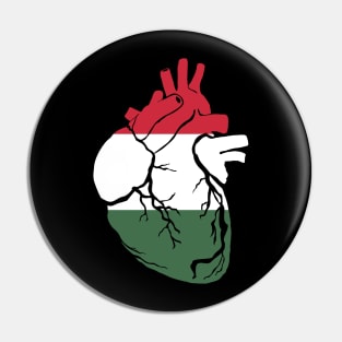 Hungarian flag heart Pin