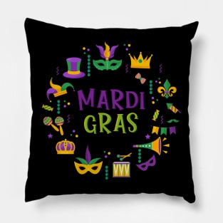 Mardi Gras New Orleans Carnival Costume Pillow