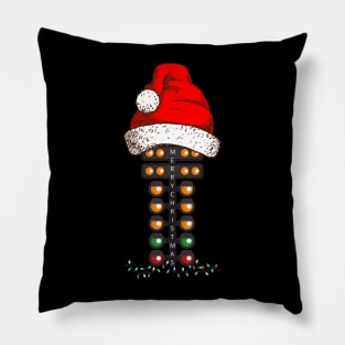 Merry Christmas Drag Racing Christmas Tree Santa Hat Pillow