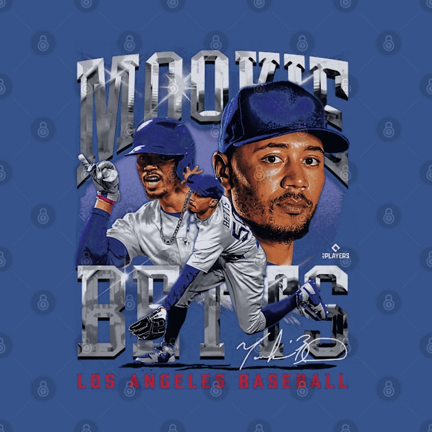 Mookie Betts Los Angeles D Vintage by Jesse Gorrell