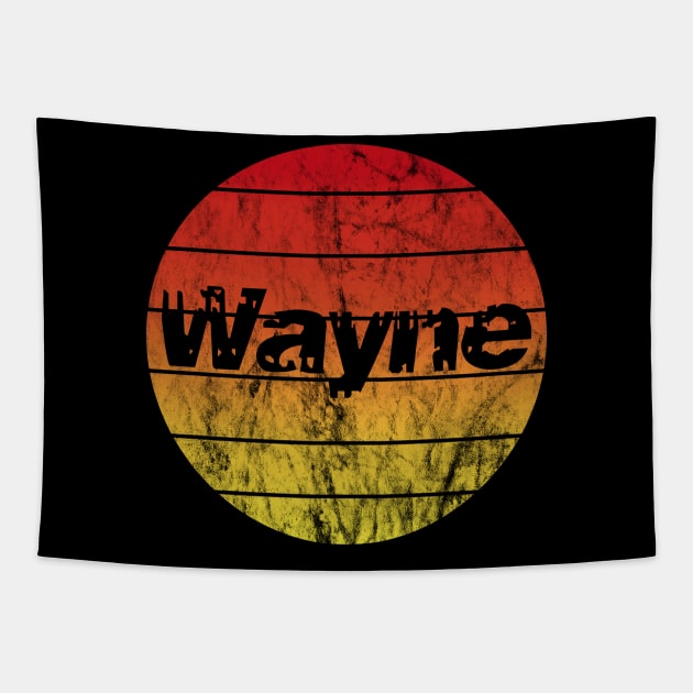 Name Wayne in the sunset vintage sun Tapestry by BK55