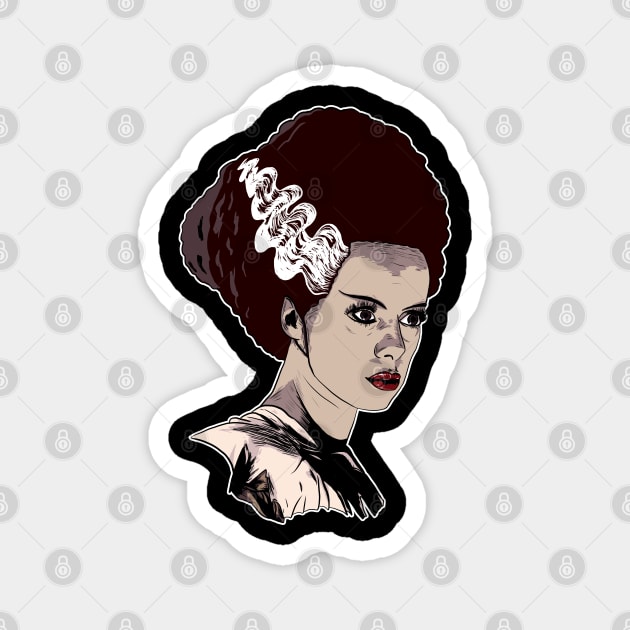 Bride of Frankenstein Magnet by Black Snow Comics