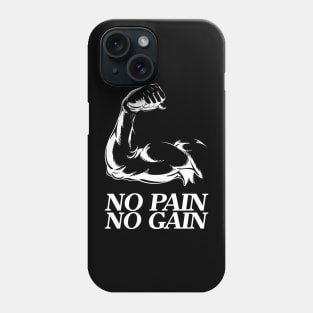 No pain no gain - Crazy gains - Nothing beats the feeling of power that weightlifting, powerlifting and strength training it gives us! A beautiful vintage design representing body positivity! Phone Case